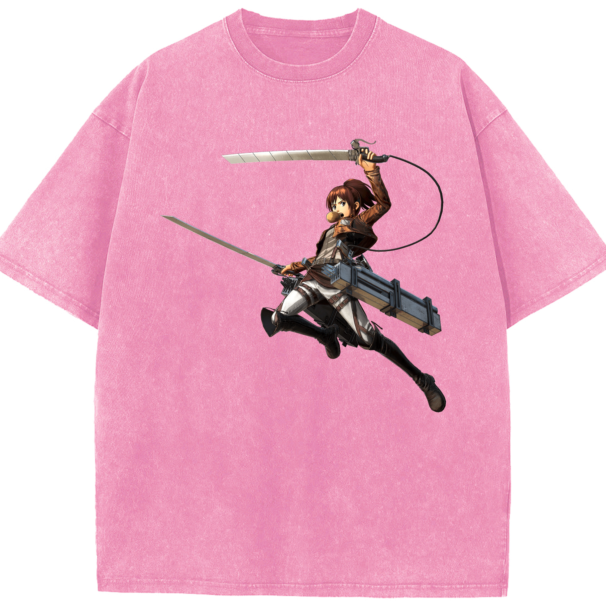 （画像用） 進撃の巨人 サシャ·ブラウス Attack on Titan Sasha Blaus 綿100% ヴィンテージ風 半袖Tシャツ（フロントプリント）